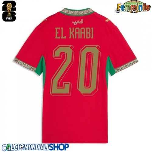Maglie da calcio Marocco Ayoub El Kaabi #20 Prima Maglia Femminile Mondiali 2026  Manica Corta